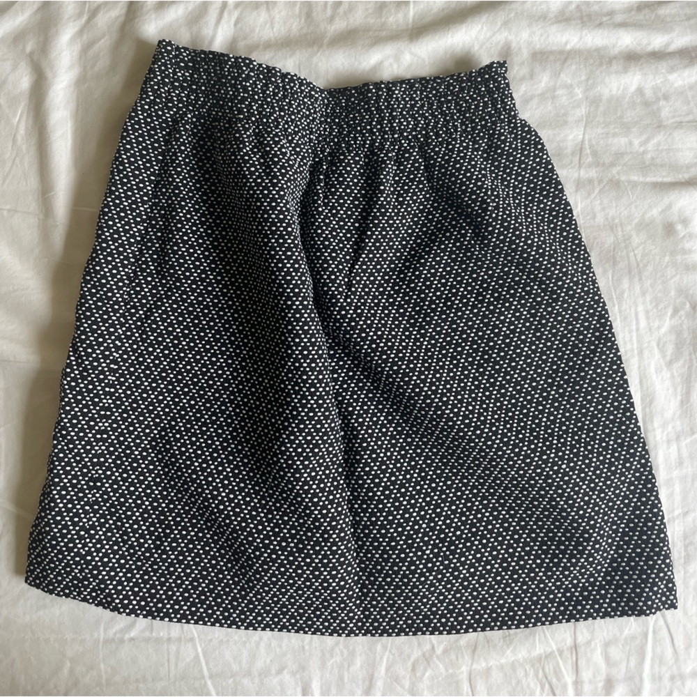 longer black and white skirt